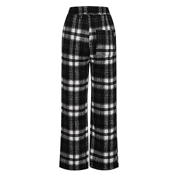 HGps8w Flannel Pajama Pants for Women Wide Leg Plaid Pants